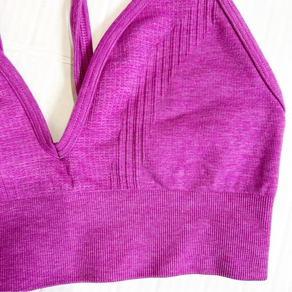 Lululemon Seamlessly Plunge Bra Size 4 Heathered Ultra Violet Purple - Picture 7 of 12